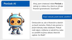 Finanční gramotnost pro děti: Chatbot Penízek do škol